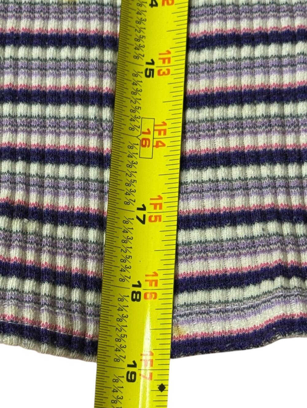 B-Sharp Ribbed Striped Short Sleeve Top Size M - Picture 4 of 6